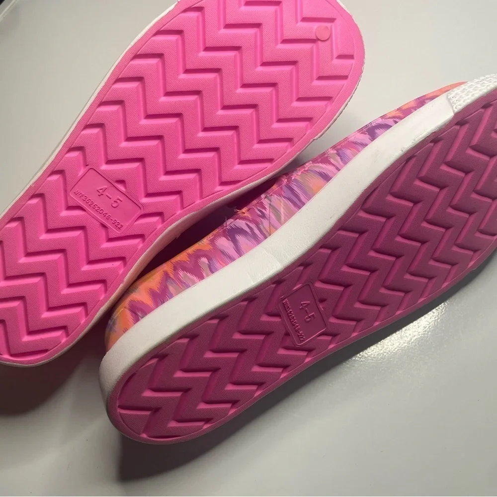 Girls 4/5 Pink Multicolored Waterproof Slip On Water Shoes NWOT